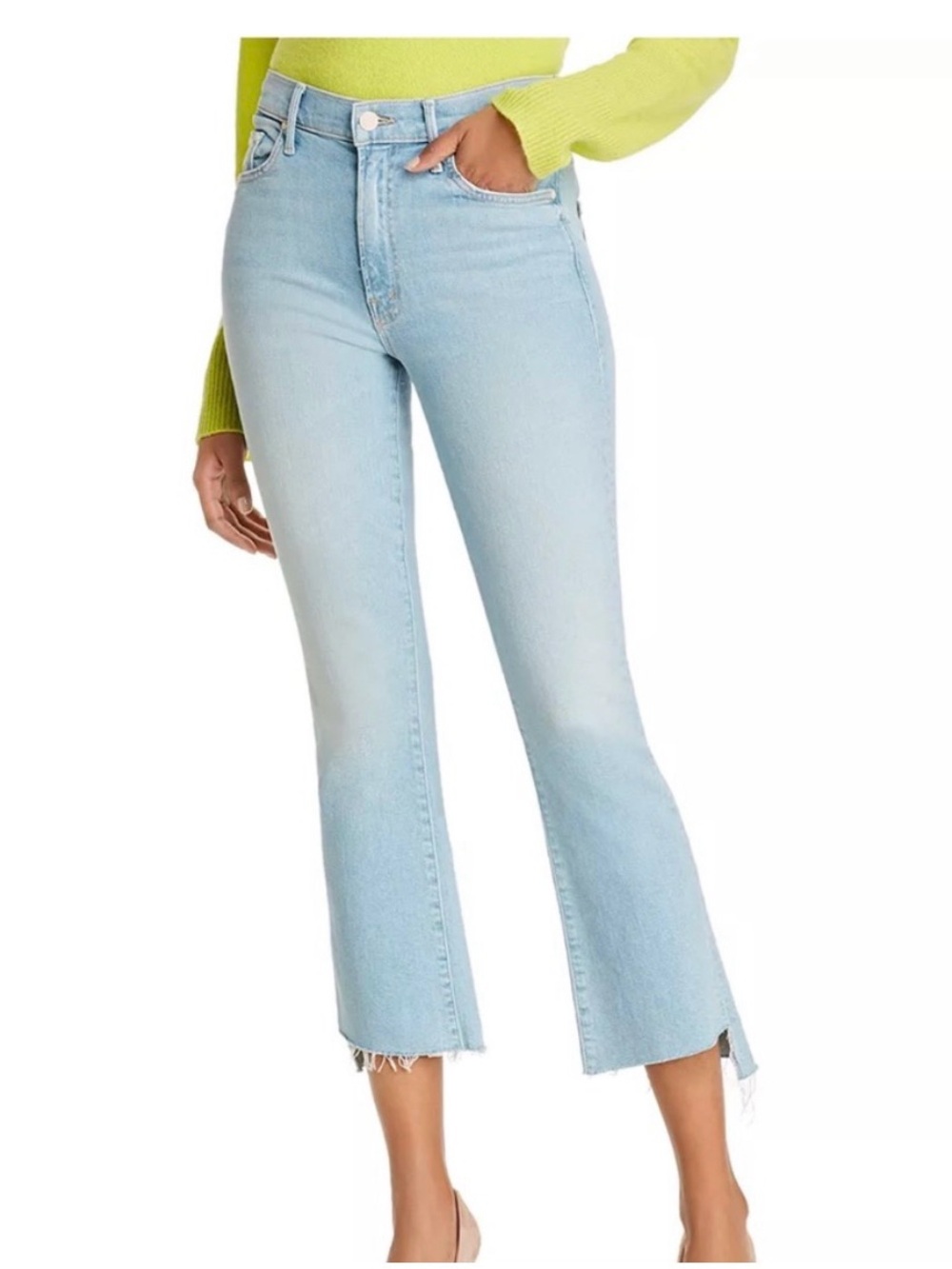 Mother Insider Crop Step Fray Jean - Fresh Catch Wash